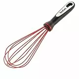 Tefal Ingenio K20717 Schneebesen | Silikon-Schneebesen zum Anrühren, Aufschlagen und Verrühren | Rot/Schwarz | Öse zum Aufhängen | Spülmaschinenfest | Hitzebeständig bis zu 250°C