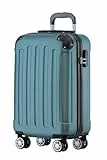 BEIBYE Zwillingsrollen Hardcase Reisekoffer Koffer Trolleys Hartschale in XL-L-M in 14 Farben (Dunkelgrün, Handgepäck (55cm))