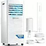 Klimaanlage Mobil 9000 BTU, LEENON 4 in 1 Klimagerät Entfeuchten Ventilato & Schlafmodus, Mobile Klimaanlage mit Abluftschlauch, Fernbedienung/24h Timer, Tragbare Klimagerät Für Räume bis 30 m²