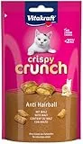 Vitakraft Crispy Crunch Classic, Katzen Leckerli, knuspriger Katzensnack gefüllt mit Malz, im wiederverschließbaren Beutel, ohne Zusatz von Zucker (1x 60g)