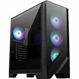 MSI MAG Forge 321R Airflow Mid-Tower PC-Gehäuse - ATX-Kapazität, RTX 40 GPU-Unterstützung, ARGB-Lüfter, magnetische Staubfilter, gehärtetes Glas, 4 ARGB-LHub, USB 3.2 Generation 2x2 Typ-C