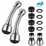 9-teiliges Set Wasserhahn Aufsatz Küche, wasserhahn aufsatz mit Langem und Kurzem Aufsatz, Schwenkbarer Wasserhahn Verlängerung, Flexibler Wasserhahn für Küchenspüle, Ideal für Saubere