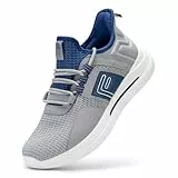 FitVille Extra Weite Laufschuhe Herren Dämpfung Straßenlaufschuhe Bequeme atmungsaktive Outdoor Joggingschuhe rutschfest Turnschuhe Graphit mit Denim Touch 42.5 EU Weit