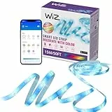 WiZ RGB LED Lightstrip - 15 m, anpassbar, 16 Mio. Farben + Weißtöne, voreingestellte Lichtmodi, verbindet sich mit Ihrem WLAN, Sprach- / App-Steuerung, funktioniert mit Google Home, Alexa und HomeKit