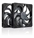 Noctua NF-A14x25 G2 PWM Sx2-PP chromax.black, Doppellüfter-Set für Push-Pull und Side-by-Side Anwendungen (Schwarz)