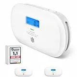 X-Sense Kohlenmonoxid Melder, TÜV Rheinland Zertifiziert, 10 Jahre Sensor, CO Melder mit austauschbarer Batterie und digitalem Display, Kohlenmonoxid-Melder mit Testknopf, XC0C-SR, 2 Stück