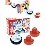 Elektrischer Air Hockey Schwebepuck Set, Elektrischer Hover Puck für Allen glatten Oberflächen, Lustiges Geschicklichkeitsspiel für die ganze Familie