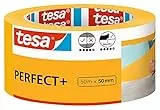 tesa Malerband Perfect+ - Malerkrepp aus dünnem Washi-Papier zum präzisen Abkleben bei Malerarbeiten - für den Innenbereich - 50 m x 50mm