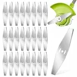 24 Stück Rasentrimmer Messer, Ersatzmesser Rasenmäher, Freischneider Messer, Motorsense Ersatzklingen aus Metall, Rasentrimmer Zubehör Klingen