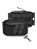 TACTICAL_GEEK Block E6.0 EDC Hüfttasche, Organizer mit elastischem Kordelzug, Nylon-Werkzeugtasche mit Doppelseitige Reißverschlüssen, Tragbare Organizer für Täglich Kleingeräte, Schwarz