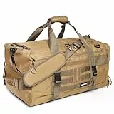 Suweir Sporttasche Herren 55L Reisetasche Damen mit Schuhfach Nassfach Wasserdicht Weekender Travel Gym Bag mit Rucksack Groß Schwimmtasche Badetasche für Reisen, Fitness, Sport, Camping (Khaki)