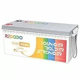 Redodo LiFePO4 12V 300Ah Deep Cycle Batterien, über 4000-15000 Zyklen, integriertes 200A BMS, LiFePO4 Akku für Wohnmobile, Camping, Ersatz für Blei-Säure, SLA, AGM, Gel Batterie