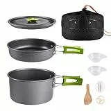 aiGear Camping Kochgeschirr Set/Outdoor Geschirr Set 8 Pcs Grün Aluminium