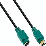 InLine 13343H PS/2 Verlängerung, Stecker / Buchse, 3m PC99, grüne Stecker, PREMIUM