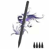 Stift für Apple iPad 2018-2026, 2X Schnellladung, Neigungssensitivität und Palm Rejection Stylus Pencil kompatibel mit iPad 11(A16)/10/9/8/7/6, iPad Pro M4/12.9'/11', Air M3/M2/5/4/3, Mini 6/5-Schwarz