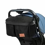 Kinderwagentasche Organizer Kinderwagen Buggy Tasche Baby Universale Multifunktionale Aufbewahrungstasche (schwarz(33X7.5X16CM))