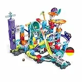 VTech Marble Rush - Space Magnetic Set XL300 E – Interaktive Murmelbahn mit spannenden Bahnelementen, verschiedenen Aufbaumöglichkeiten und Licht- und Soundeffekten – Für Kinder von 4-12 Jahren