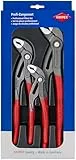 KNIPEX Cobra-Paket Wasserpumpenzangen-Set, 3-teilig, 150 bis 300 mm, Selbstklemmeffekt, Zangenset, Werkzeugset, 00 20 09 V02