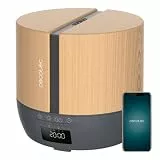 Cecotec PureAroma 550 Connected Grey Woody Aromadiffusor. 500 ml Fassungsvermögen, LED-Anzeige, Lautsprecher, Bluetooth-Steuerung, App, 12-Stunden-Timer, 3 Betriebsmodi, 30 m2 Reichweite, V1705252