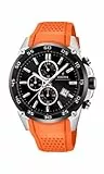 Festina Unisex Erwachsene Chronograph Quarz Uhr mit Leder Armband F20330/4