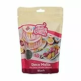 FunCakes Deco Melts Schwarz - Tauchen, drippen, dippen und dekorieren! In der Mikrowelle schmelzen und in jede Form gießen, 250 g