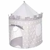 roba Spielzelt für Kinder 'Little Stars', Kinderzelt und Spielhaus aus Stoff, inkl. Tasche - für Mädchen und Jungen - Outdoor & Indoor - Grau