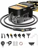 Gautye Dampfreiniger 3 stufig verstellbarer Griff, 10 Sekunden Aufheizzeit, 2L Wassertank, steam cleaner mit 18 Zubehörteilen, Dampfreiniger handgerät für Küche, Badezimmern, Boden, Autos, Fenstern