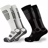 Occulto Herren Skisocken 2er Pack, 4er Pack (Modell: Felix) 2 Paar Schwarz Weiß 43-46
