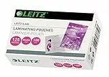 Leitz Heißlaminierfolien 125 mic 54 x 86 mm, zum Laminieren von Karten, Anhängern und Ausweisen, Hochwertige Laminierfolien im 100er Pack, Glänzend, Transparent, 33810