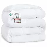 BEDSURE Bettdecke 135x200 Winterdecke 450gsm - Warm Winterdecke 135 x 200 cm für Winter, 200x135 Waschbar Dicke Winterbettdecke, Weiß