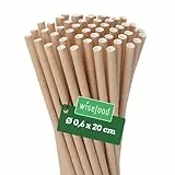 Wisefood® Strohhalme Papier [20 cm Ø 6] Party Deko [Braun] alternative Strohhalme Plastik-frei für Geburtstag Hochzeit DIY [500 Stk.] für Cocktail Getränke Cola Energy Drink Wasser Limo BIO
