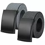 patinadrift 2 Stück Arbeitsgürtel Herren, Gürtel Herren, Einstellbar segeltuch Belt Ohne Löcher Taktischer Gürtel für Outdoor Business, Arbeit und Reisen