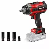 Einhell Professional Akku-Schlagschrauber IMPAXXO 18/450 Power X-Change (18 V, 450 Nm, 3 Leistungsstufen, Brushless, 1/2'-Aufnahme, inkl. Nuss-Set, ohne Akku)