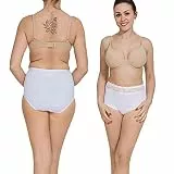 Mitex Damen Slip Eva Unterwäsche Gesäß Miederslip leicht modelliert Bauch-Weg (White, S)