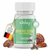 Vitabay Reishi Pilz Extrakt 500 mg | 90 vegane Kapseln mit 35% aktive Polysaccharide | Vitalpilz | Laborgeprüft & hergestellt aus hochwertigen Rohstoffen
