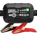 NOCO GENIUS2: 2A Batterieladegerät für Auto & Motorrad — 6V/12V Erhaltungsladegerät & Entsulfator — Für AGM, Lithium (LiFePO4) & Start-Stopp-Batterien