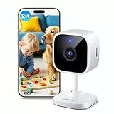 Outinput 2K/3MP Plug-in Überwachungskamera Innen, WLAN Indoor Kamera mit IR-Nachtsicht, Hundekamera mit App, Bewegung&Geräusch-Erkennung, 2-Wege-Audio, Sirene, SD&Cloud-Speicher, für Baby&Haustiere