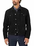 Wrangler Western-Jeansjacke für Herren, ungefüttert, Cowboy-Schnitt, Schwarz (Shadow Black), L