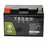 TECNO-GEL Motorrad-Batterie für YT9B-4 = YT9B-BS 12V Gel-Batterie 8 Ah, 150x69x105 mm, Pluspol links für Yamaha MT-03, XP 500, XT 660, YFM 700, YP 125, YP 250, YP 400, YZF-R6, YZF-R7