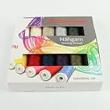 Ackermann Nähgarn (12 Farben x 200m) Universal Nähgarn Farben-Mix in 12 Farben in Stärke 120, Nähgarn-Set, Markengarn