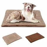 BVAGSS Orthopädisches Hundebett, Waschbar Hundekissen flauschig Hundematte, Umkehrbar Weiche und Warme Hundematte für klein mittel große Hunde XH079 (91x58x4cm,Brown)