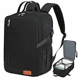 Lossga Handgepäck Rucksack 40x30x20 für Ryanair Flugzeug Reiserucksack 14 Zoll Laptop Travel Backpack für Wizz Air Unter Sitzplatz Cabin Bag Herren Damen Teenager, Schwarz
