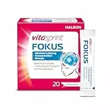 Vitasprint Fokus Direktsticks, 20 Stück – Vitamin B-Komplex -Kombination aus Vitamin B2, B3, B6, B12 und Aminosäuren für Konzentration, Energie und geistige Leistungsfähigkeit*.