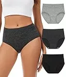 CAOZITOU Merino Wolle Unterhosen Damen, Wolle Hohe Taille Unterwäsche Atmungsaktiv Slips Hipster Panties Weich Stretch Frauen 3er Pack (Multicolor02, S)