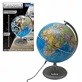 Lexibook, Beleuchteter Tag- und Nachtglobus, STEM, 2-in-1 Globus am Tag, Konstellationskarte in der Nacht, Blau/Schwarz, NLJ185DE