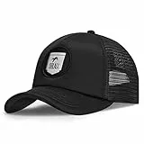 Oblack Trucker schwarz Cap Herren Classic Total Black Basecap Herren Kappe Herren mit Mütze für Damen Snapback Caps Männer Hut - Baseball Cap
