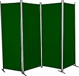 Angerer Freizeitmöbel GmbH Paravent - Raumteiler & Raumtrenner Sichtschutz - Outdoor Paravent für Windschutz & Schatten auf Balkon (4-teilig, PE grün)