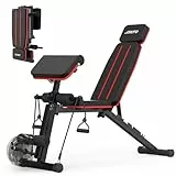 JOROTO Verstellbare Hantelbank, Klappbar Trainingsbank, 350KG Last Krafttraining Bänke für Home Gym Ganzkörpertraining, Römischer Stuhl Hantelbank, Rückentrainer
