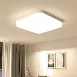 EASY EAGLE LED Deckenleuchte Quadrat: 3000K Deckenlampe LED - IP44 Decke Lampe Panel für Küche Badezimmer Wohnzimmer Keller Flur 23CM 36W