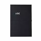 Design Letters Letterboard A3 Schwarz | Stecktafel 42x29 cm | Memoboard | Filz-Buchstabentafel zur Dekoration | Message Board für zimmer deko, büro deko, Wanddeko | Stecktafel Buchstaben | Memotafel